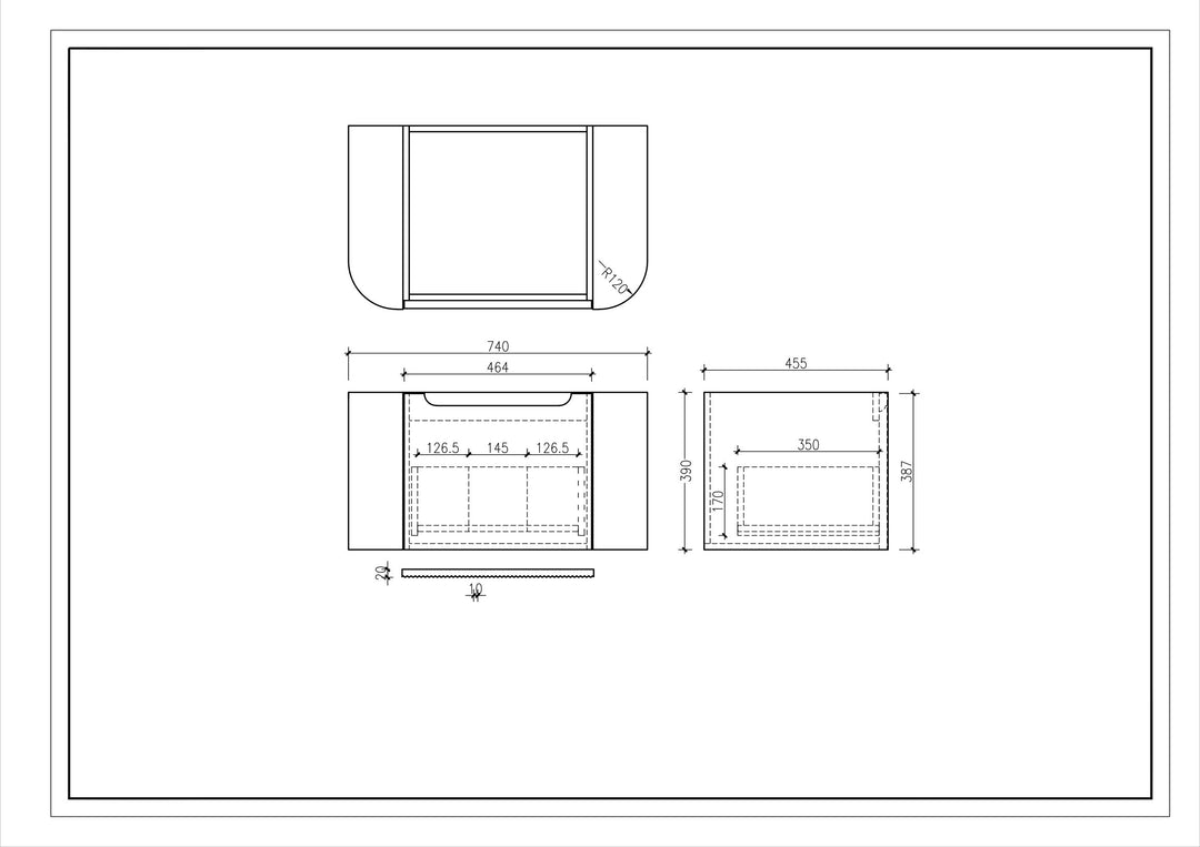 Rome 750mm Wall-Hung Cabinet - Matt White