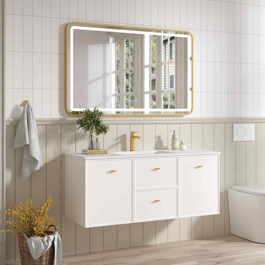 Seattle 1200mm Wall-Hung Cabinet - Matt White