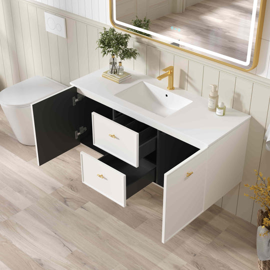 Seattle 1200mm Wall-Hung Cabinet - Matt White