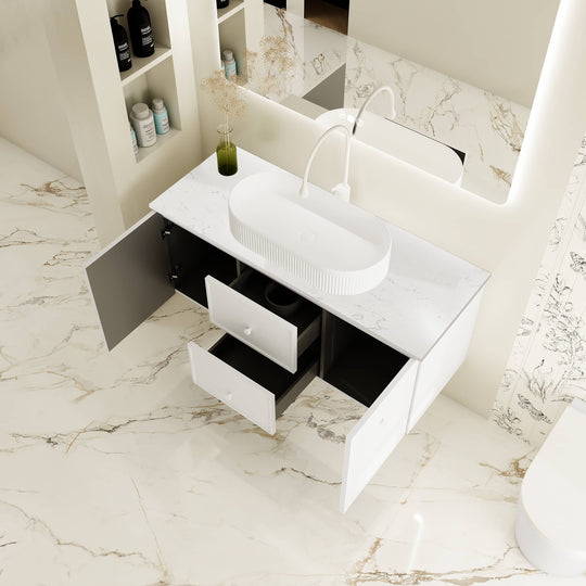 Seattle 1200mm Wall-Hung Cabinet - Matt White