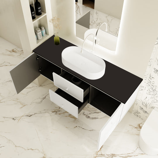 Seattle 1500mm Wall-Hung Cabinet - Matt White