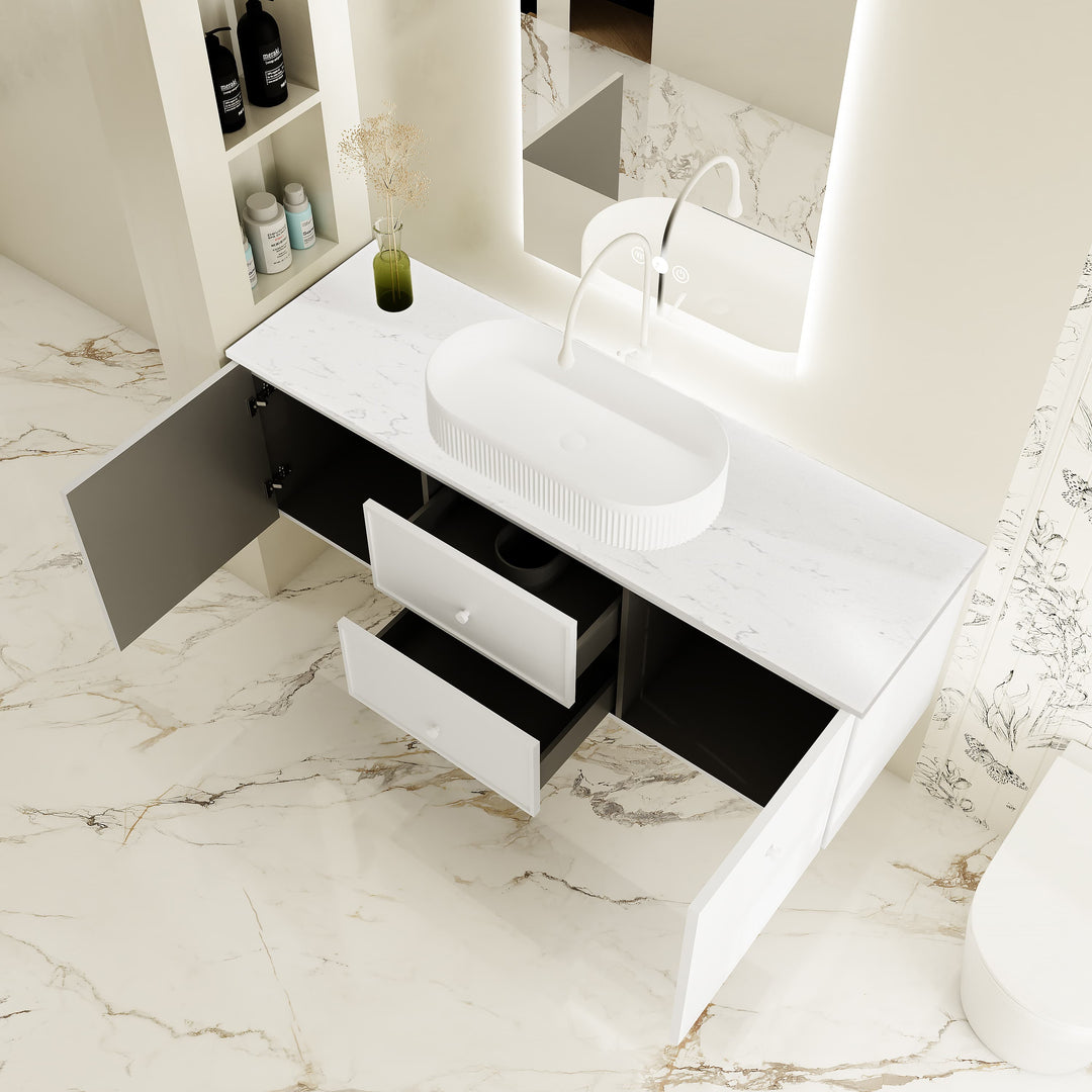 Seattle 1500mm Wall-Hung Cabinet - Matt White