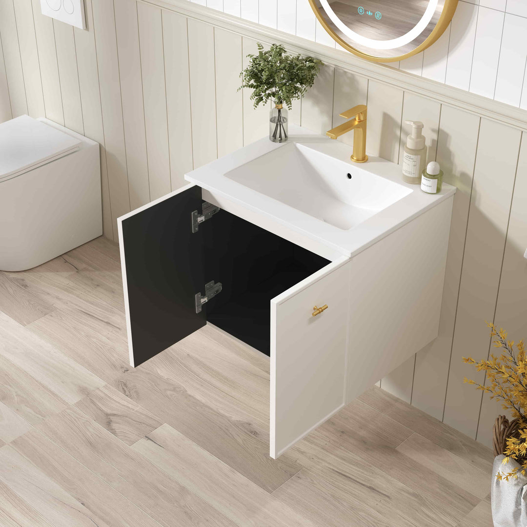 Seattle 600mm Wall-Hung Cabinet - Matt White