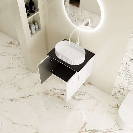 Seattle 600mm Wall-Hung Cabinet - Matt White