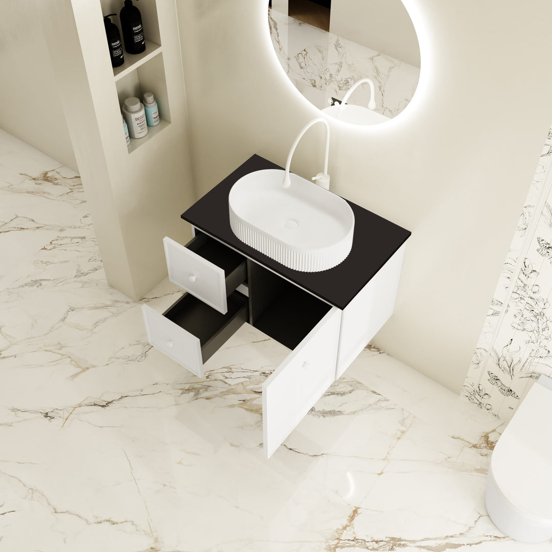 Seattle 750mm Wall-Hung Cabinet - Matt White