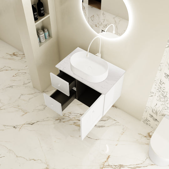 Seattle 750mm Wall-Hung Cabinet - Matt White