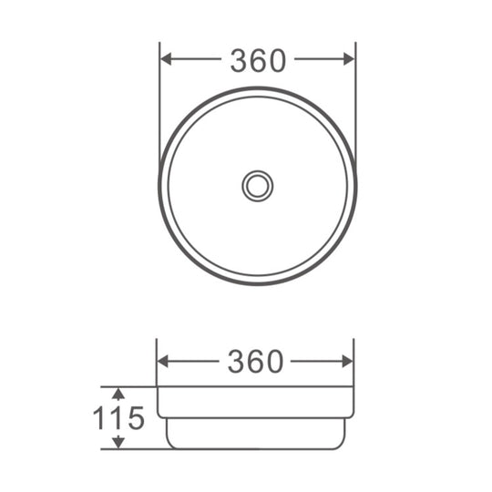 Spin 36 Counter-Top Round Basin