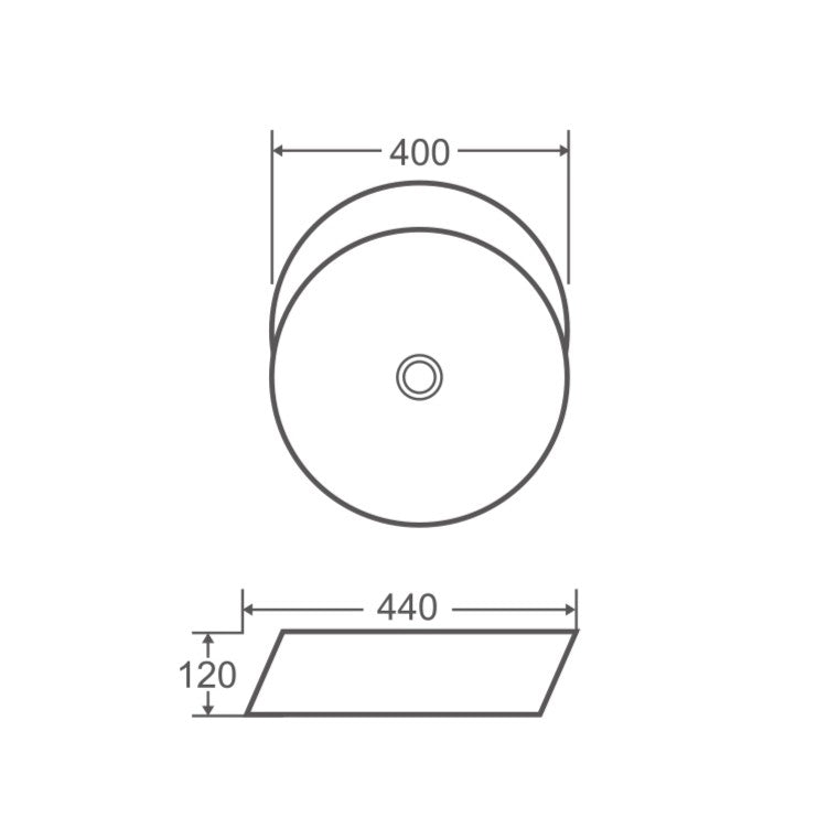 Spin 40B Counter-Top Round Basin