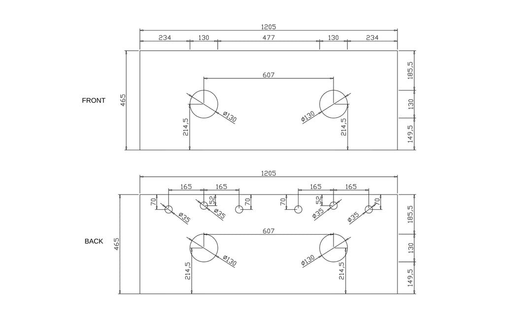 Paris 1200mm Wall-Hung Vanity - Walnut Woodmatt