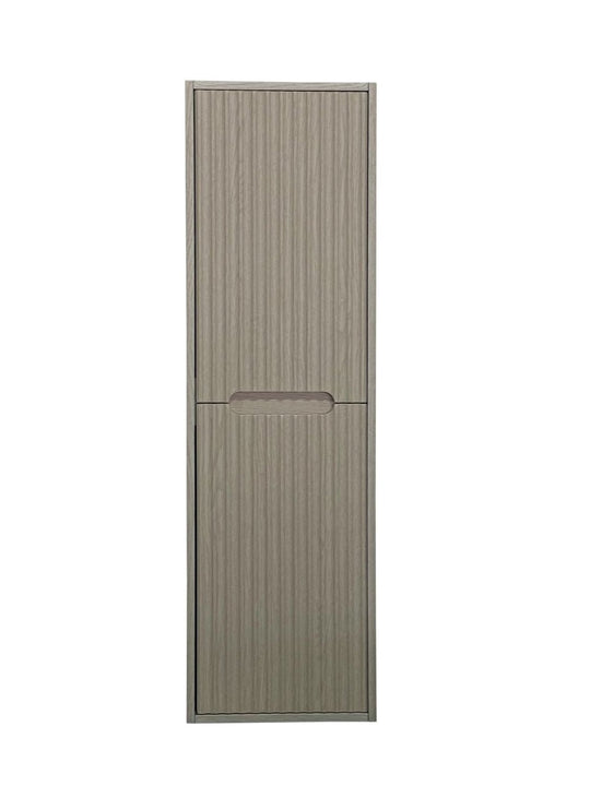 Fluted Rhea Tall Boy - Natural Oak