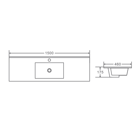 Meuble-lavabo suspendu BIANCA 750 mm blanc brillant