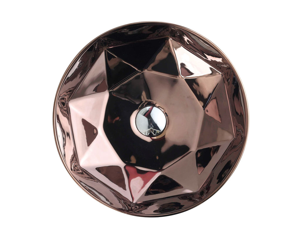 Trier 53 Counter-Top Round Basin - Art Rose Gold with Matt Black