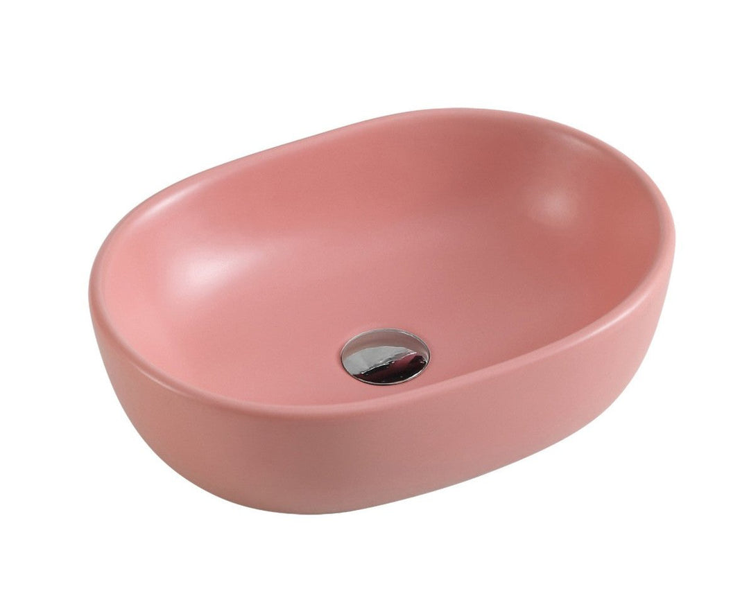 Vale 97 Counter-Top Oval Basin - Matt Pink