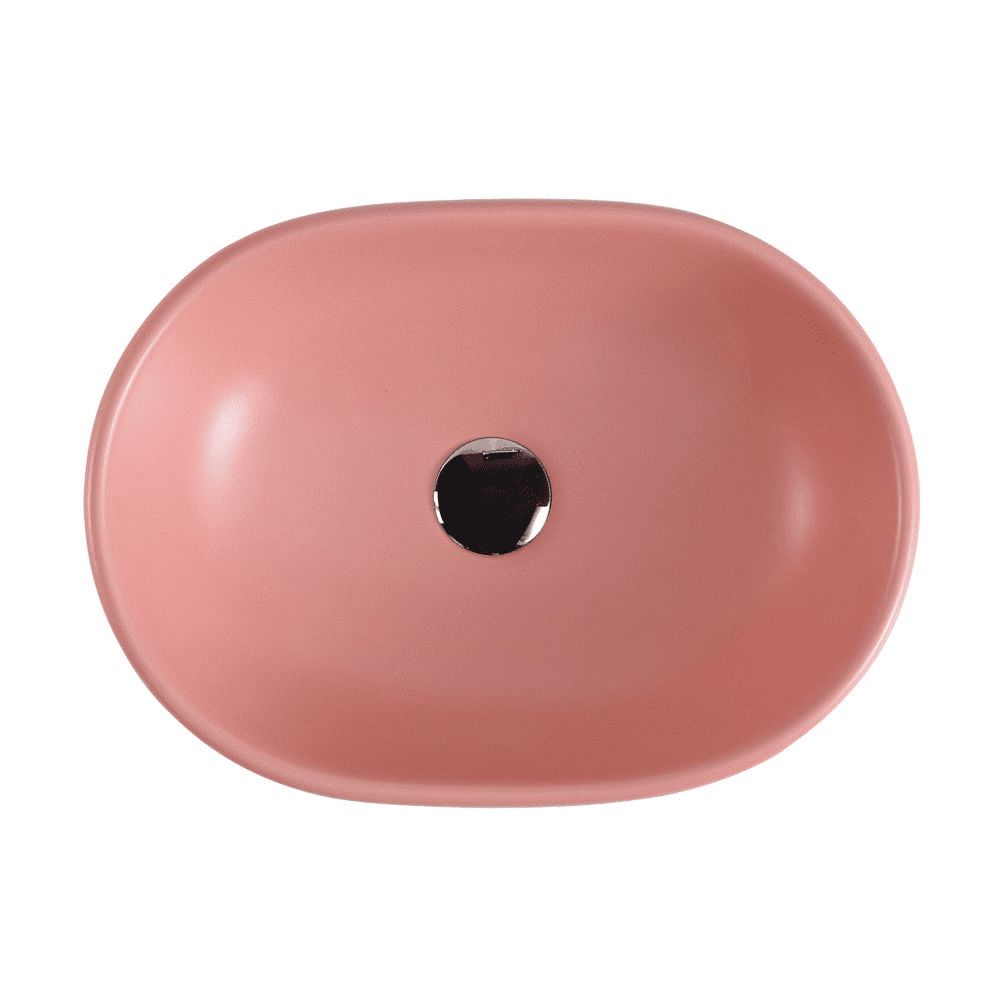 Vale 97 Counter-Top Oval Basin - Matt Pink