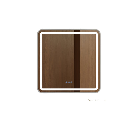 Venus 600×750 / 750×900 / 1200×750mm LED Rectangular Mirror – Brushed Nickel Frame
