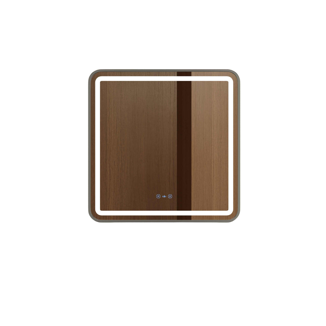 Venus 600×750 / 750×900 / 1200×750mm LED Rectangular Mirror – Gun Metal Frame