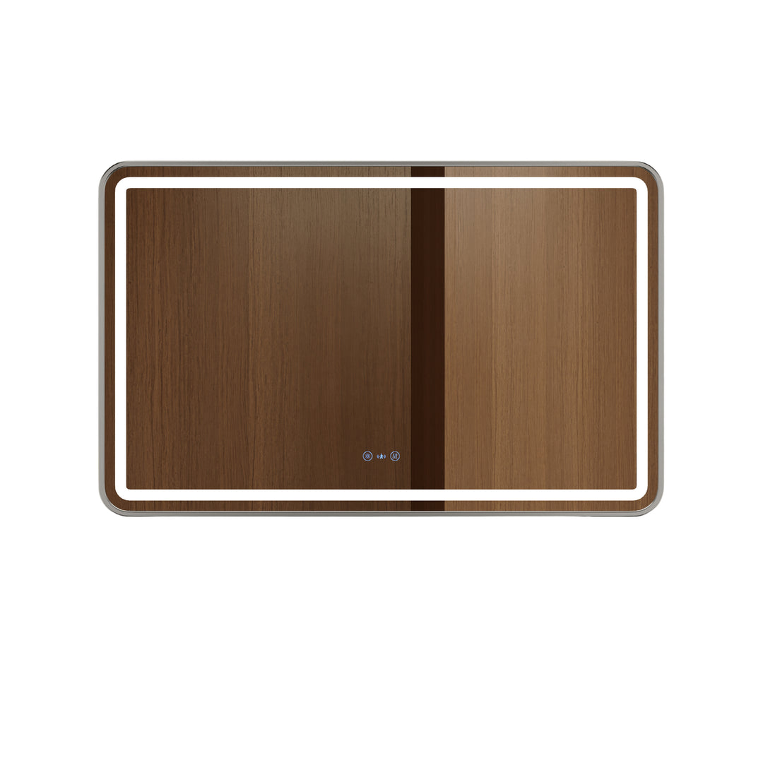 Venus 600×750 / 750×900 / 1200×750mm LED Rectangular Mirror – Brushed Nickel Frame