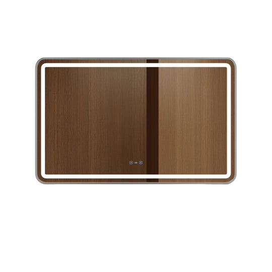 Venus 600×750 / 750×900 / 1200×750mm LED Rectangular Mirror – Brushed Nickel Frame