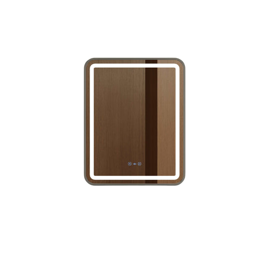 Venus 600×750 / 750×900 / 1200×750mm LED Rectangular Mirror – Gun Metal Frame