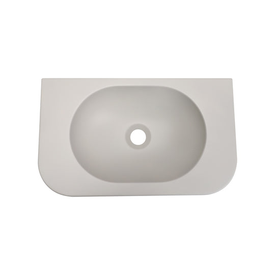 VIVO 45 Concrete D-Shape Wall-Hung Basin-Gray White