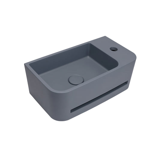 VIVO 43 Concrete Wall-Hung Basin-Blue Ashes