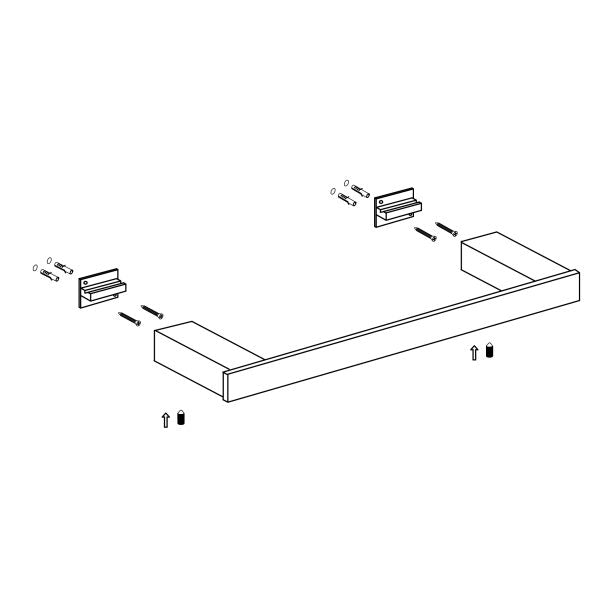 ZEN Series Single Towel Bar 24″ – Matt Chrome