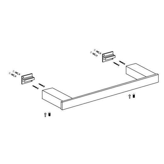 ZEN Series Single Towel Bar 24″ – Matt Chrome