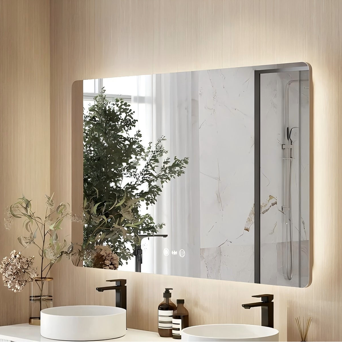 Mercio LED bathroom mirrors and shaving cabinets, wall mounted mirror cabinets with storage Australia